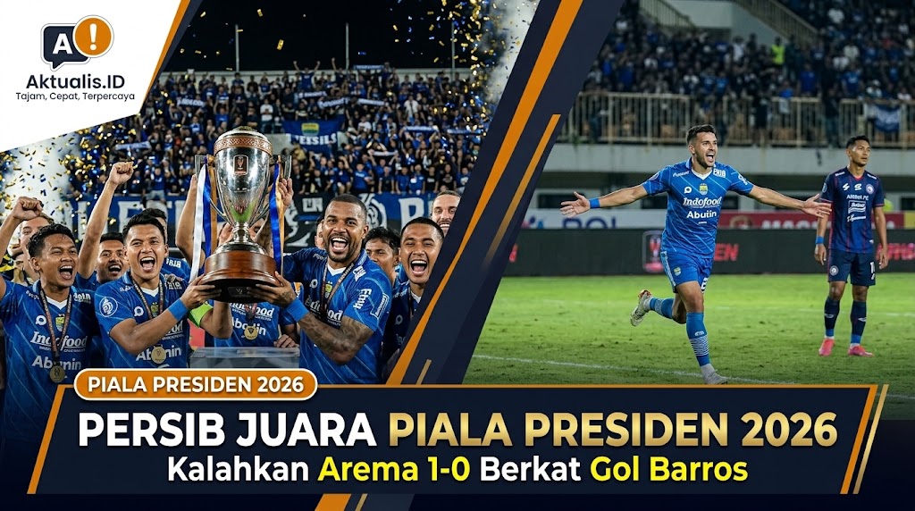 Persib Juara Piala Presiden 2026, Kalahkan Arema 1-0 Berkat Gol Barros