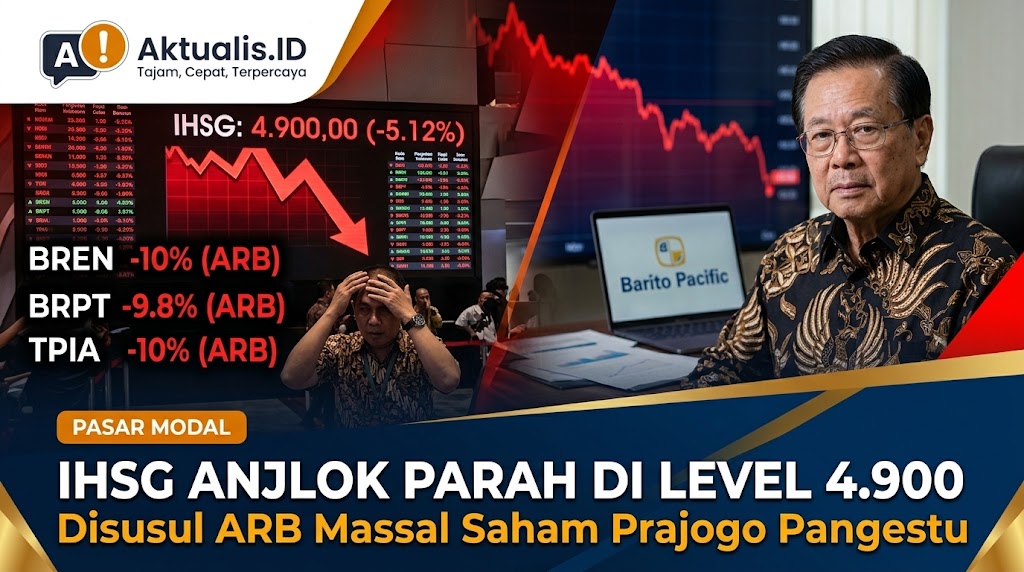 IHSG Anjlok Parah di Level 4.900 Disusul ARB Massal Saham Prajogo Pangestu