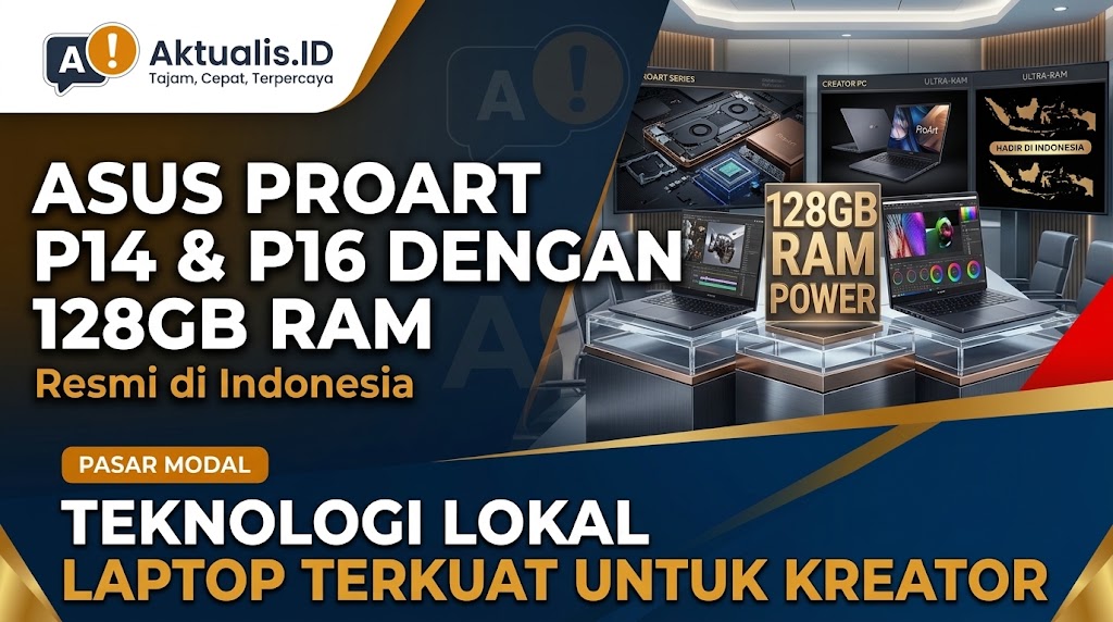 ASUS Pasarkan Laptop ProArt P14 dan P16 Berbekal RAM 128GB di Indonesia