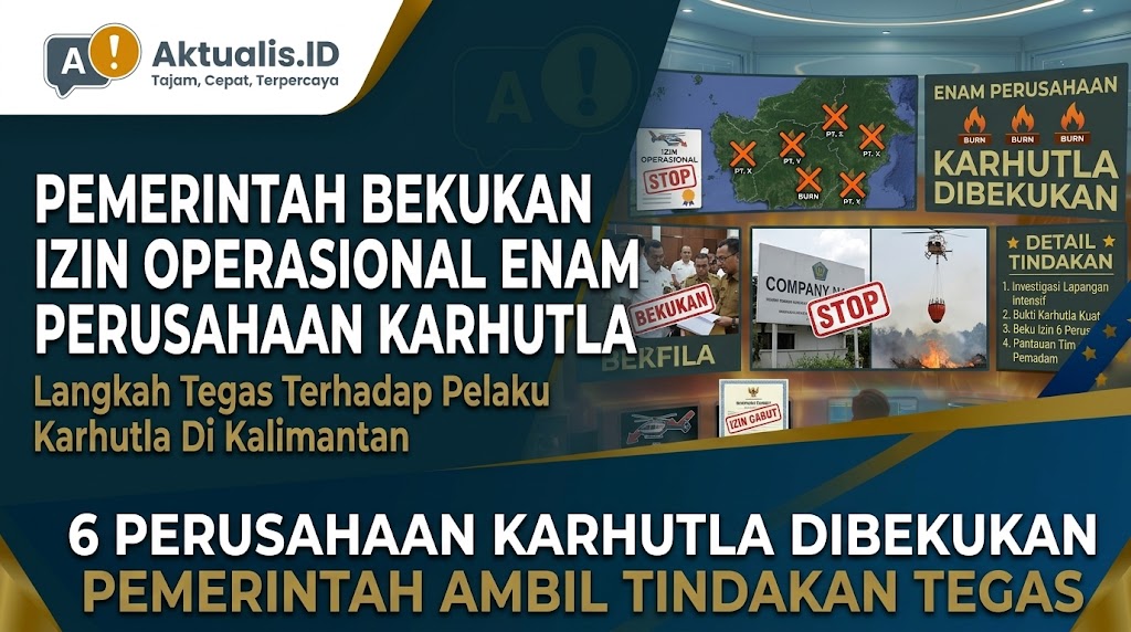 Pemerintah Bekukan Izin Operasional Enam Perusahaan Karhutla Di Kalimantan