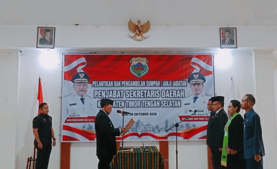 Sah! Deni Nubatonis Resmi Dilantik Sebagai Penjabat Sekda Timor Tengah Selatan